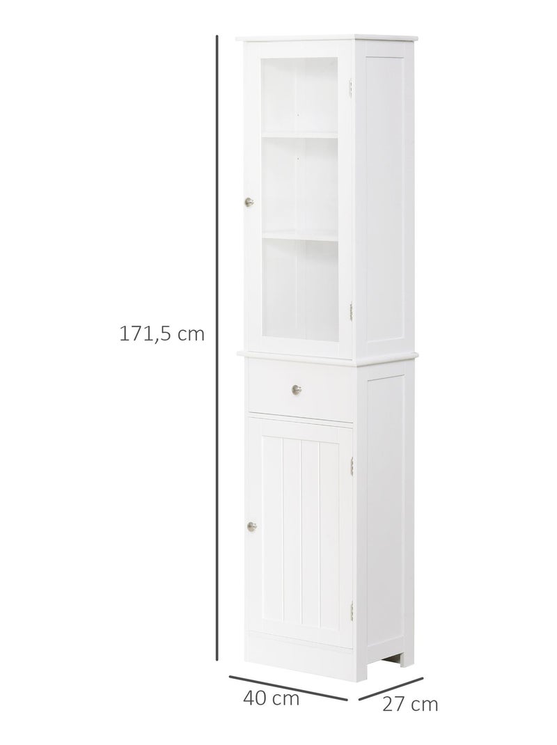 Meuble colonne de salle de bain multi-rangement Blanc - Kiabi