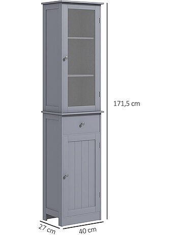 Meuble colonne de salle de bain multi-rangement
