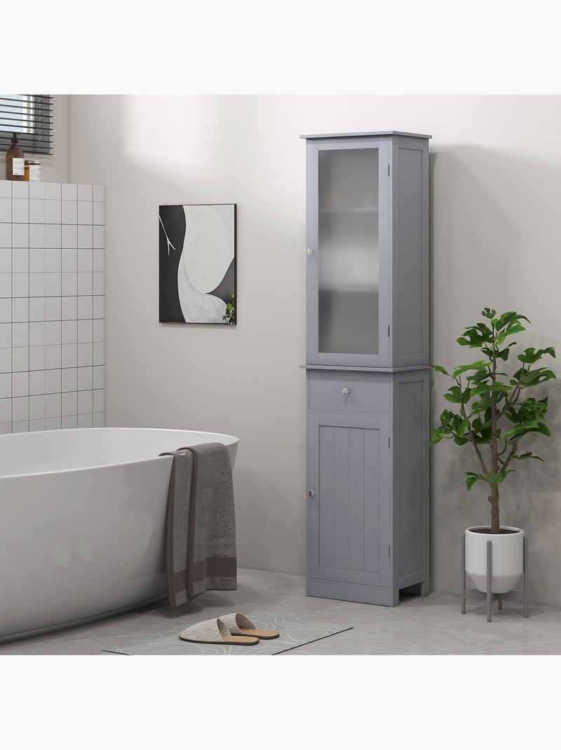 Meuble colonne de salle de bain multi-rangement Gris - Kiabi