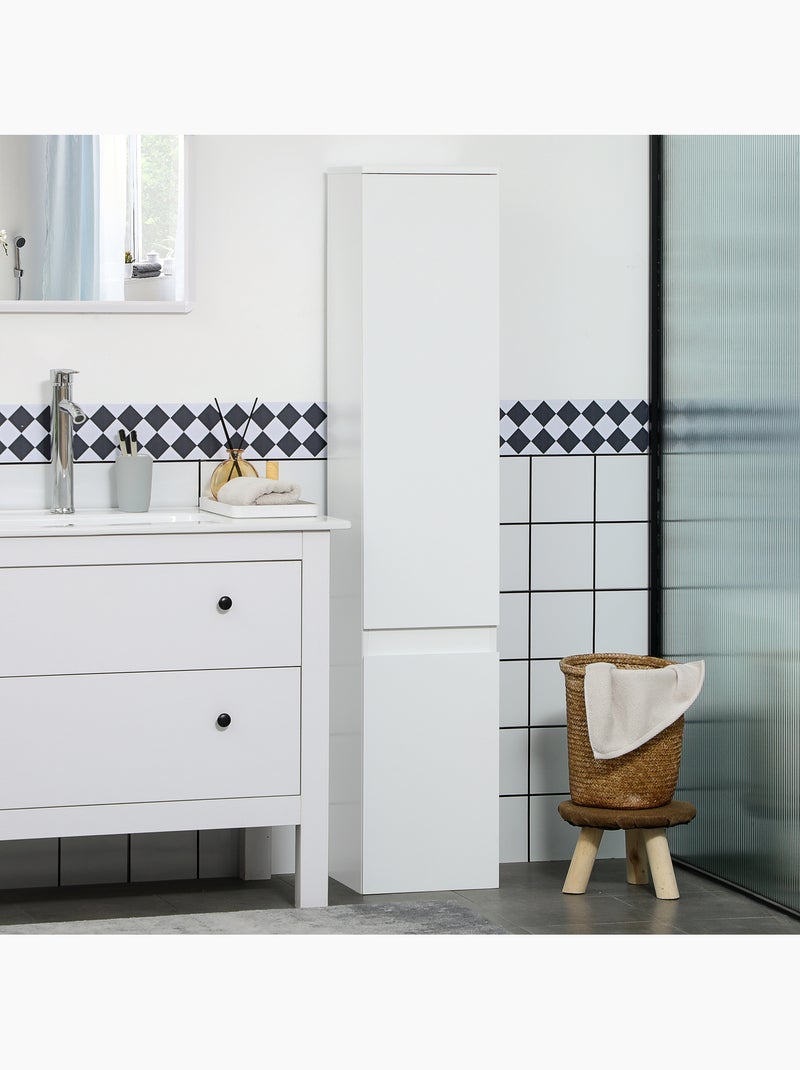 Meuble colonne rangement salle de bain 30 x 28 x 152,5 cm blanc Blanc Blanc - Kiabi