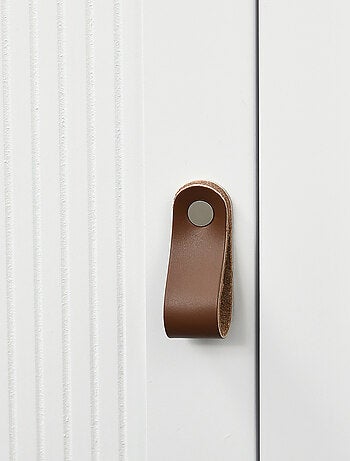 Meuble colonne salle de bain porte 2 étagères 3 niches