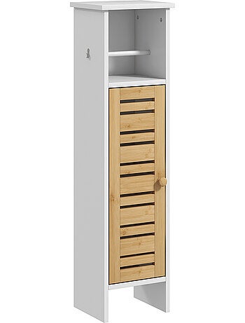 Meuble colonne wc style cosy chic porte étagère support papier