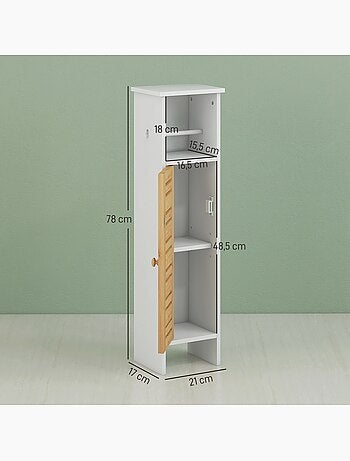 Meuble colonne wc style cosy chic porte étagère support papier