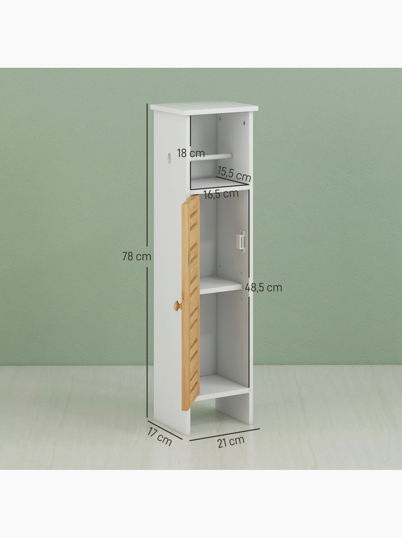 Meuble colonne wc style cosy chic porte étagère support papier Blanc Blanc - Kiabi
