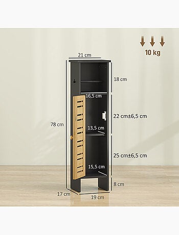 Meuble colonne wc style cosy chic porte étagère support papier