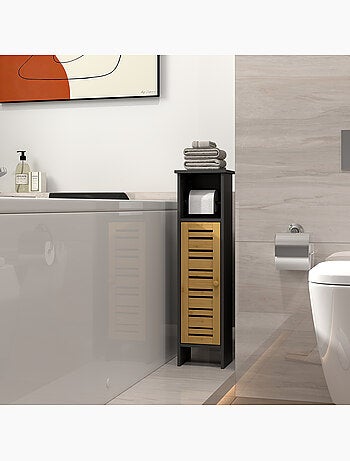 Meuble colonne wc style cosy chic porte étagère support papier