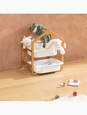 Meuble de rangement 2 étagères Bako blanc 43x54,5cm