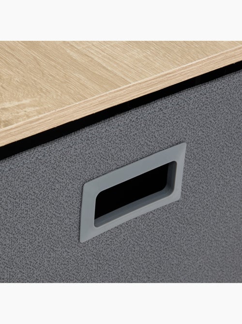 Meuble de rangement 3 tiroirs en acier et bois TISSA - Kiabi Meuble de rangement 3 tiroirs en acier et bois TISSA - Kiabi