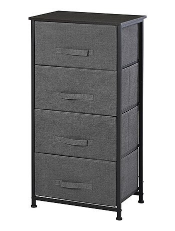 Meuble de rangement 3/4 tiroirs noir