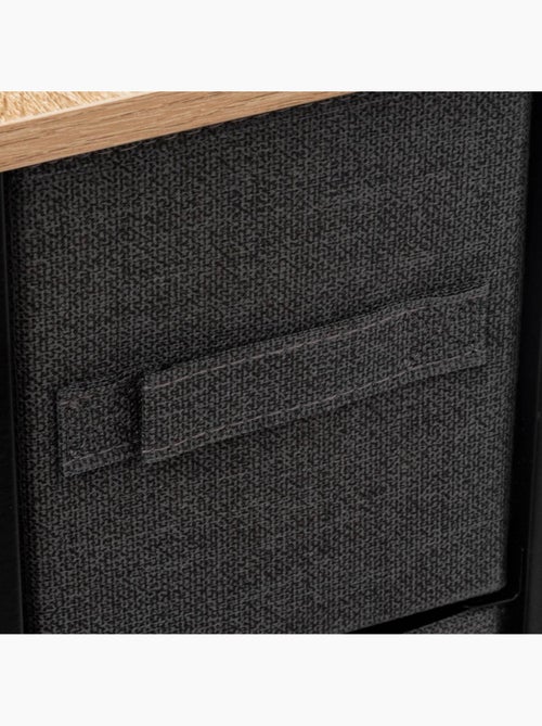 Meuble de rangement 4 tiroirs en acier et tissu TISSA - Kiabi