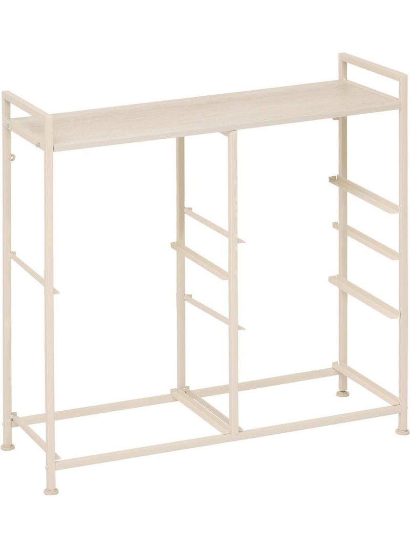 Meuble de rangement 5 tiroirs en acier et tissu TISSA Beige - Kiabi