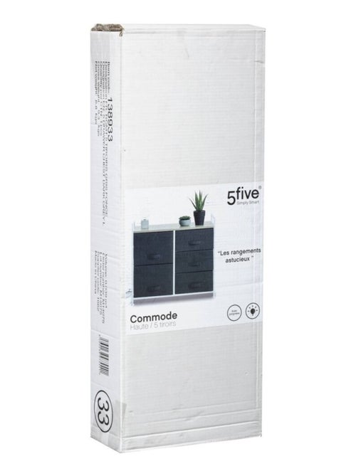 Meuble de rangement 5 tiroirs TISSA - Kiabi