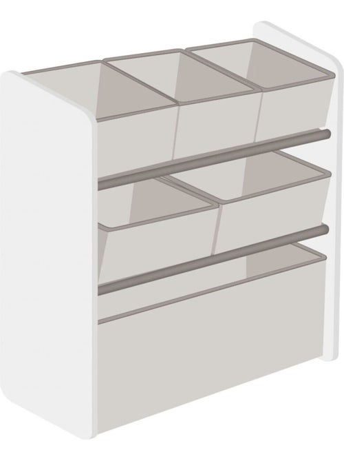 Meuble de rangement 6 paniers En Bois - 62X30X60CM - Kiabi