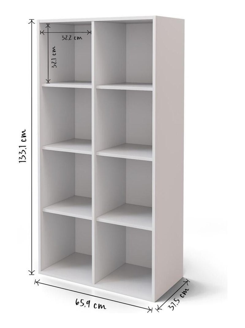 Meuble de rangement 8 cases Kenan - AKITEN RETAIL Blanc - Kiabi