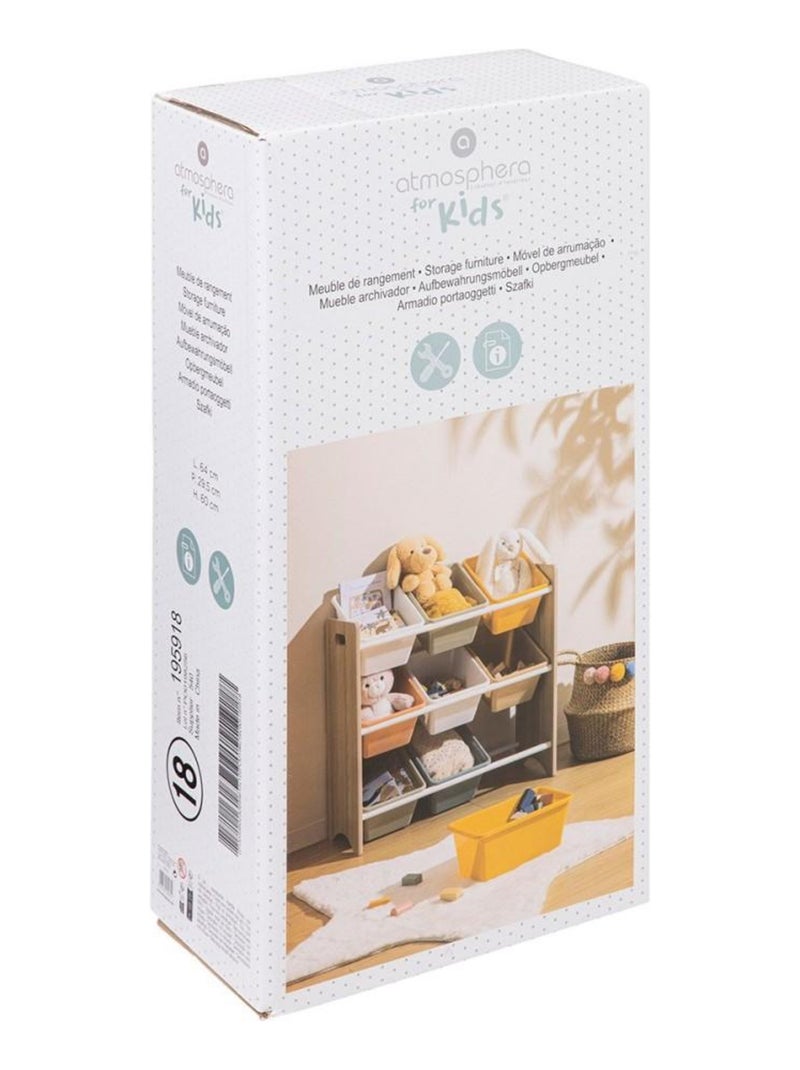 Meuble de rangement 9 bacs Play Multicolore - Kiabi