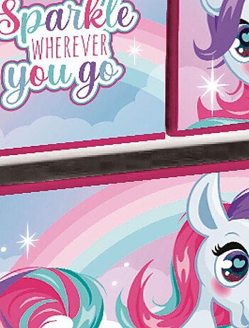 Meuble de rangement à 3 paniers - Licorne