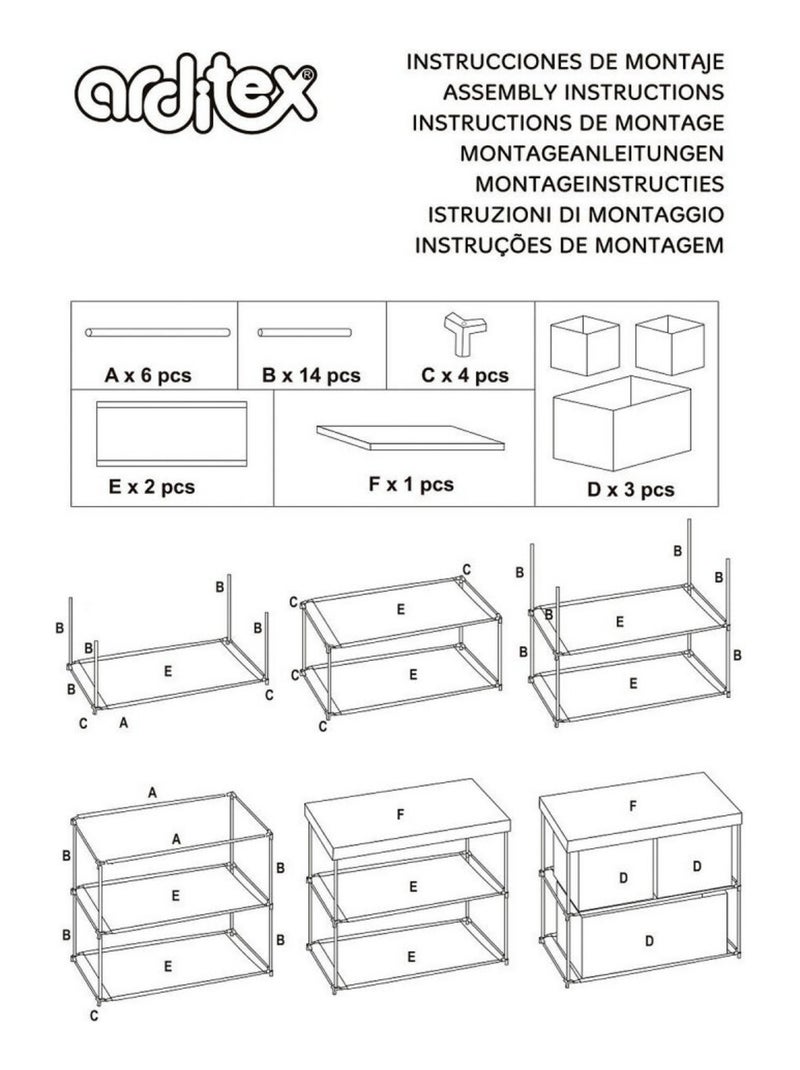 Meuble de rangement à 3 paniers Batman Multicolore - Kiabi