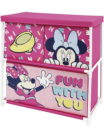 Meuble de rangement à 3 paniers Disney Minnie