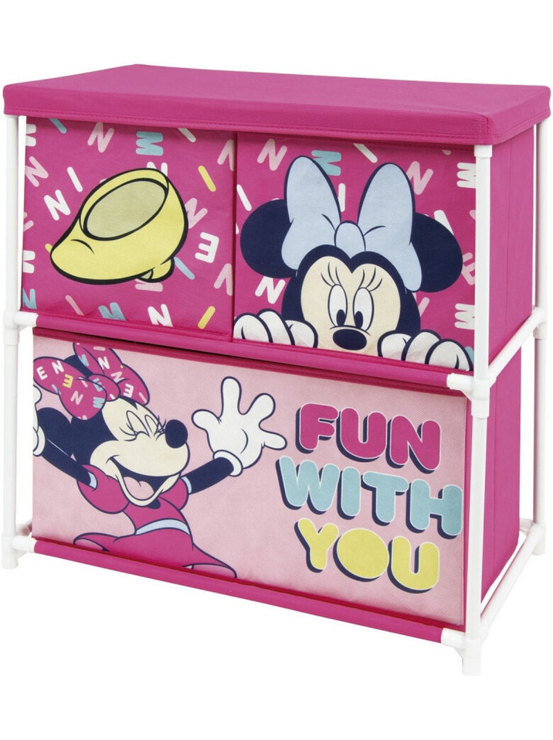 Meuble de rangement à 3 paniers Disney Minnie Rose - Kiabi