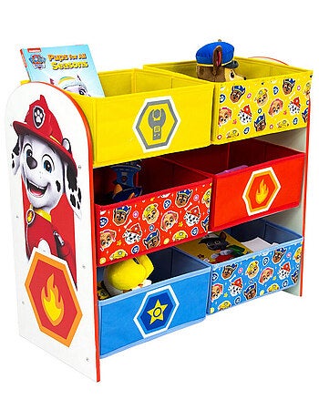 Meuble de Rangement à 6 paniers - Pat'Patrouille Badges- Haut 63 cm