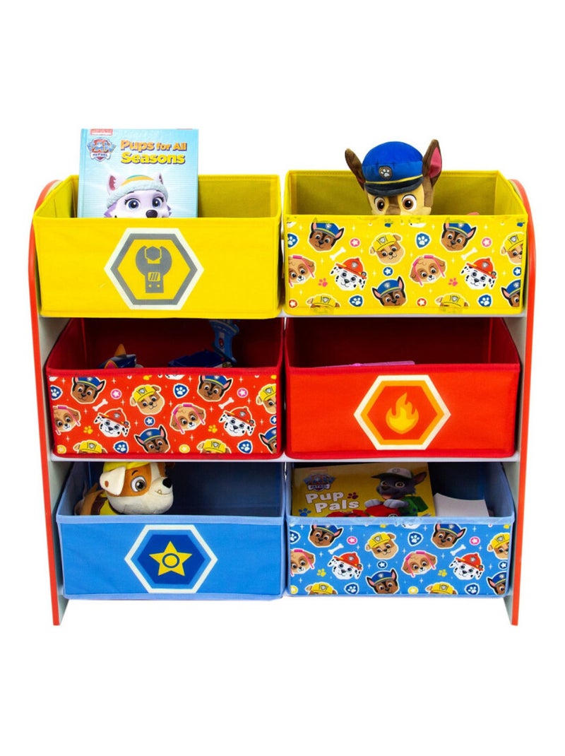 Meuble de Rangement à 6 paniers - Pat'Patrouille Badges- Haut 63 cm Multicolore - Kiabi