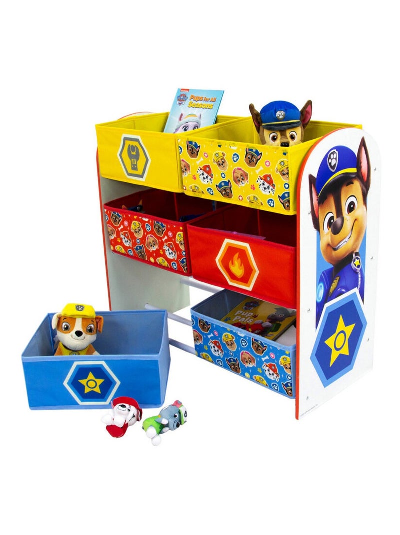 Meuble de Rangement à 6 paniers - Pat'Patrouille Badges- Haut 63 cm Multicolore - Kiabi