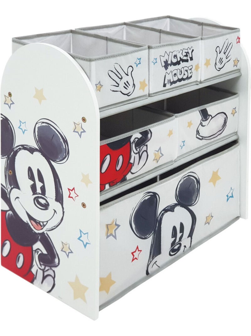 Meuble de Rangement à 6 paniers Disney Mickey Rouge - Kiabi