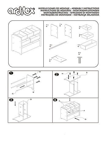 Meuble de Rangement à 6 paniers Disney Minnie