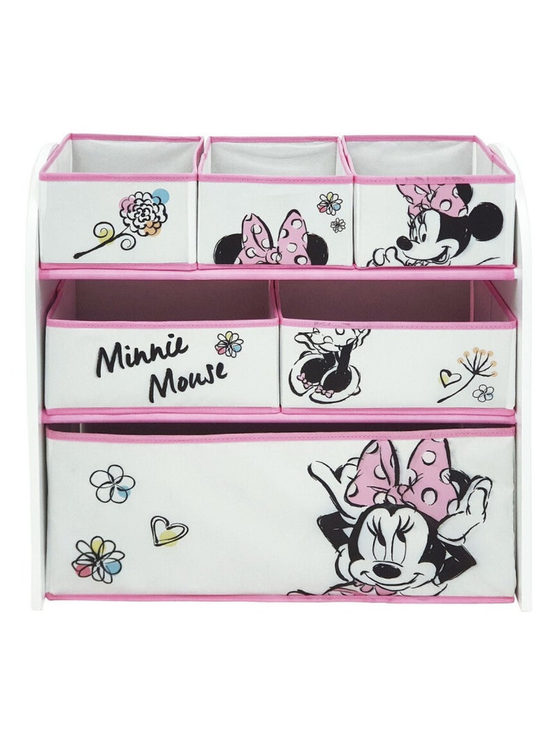 Meuble de Rangement à 6 paniers Disney Minnie Blanc - Kiabi