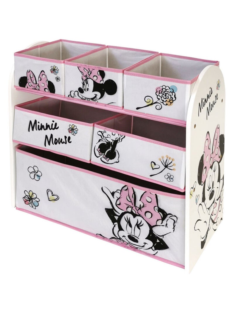 Meuble de Rangement à 6 paniers Disney Minnie Blanc - Kiabi