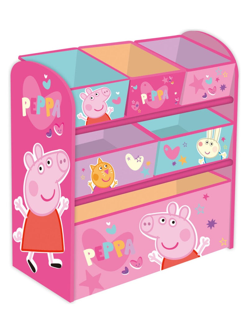Meuble de Rangement à 6 paniers Peppa Pig Rose - Kiabi