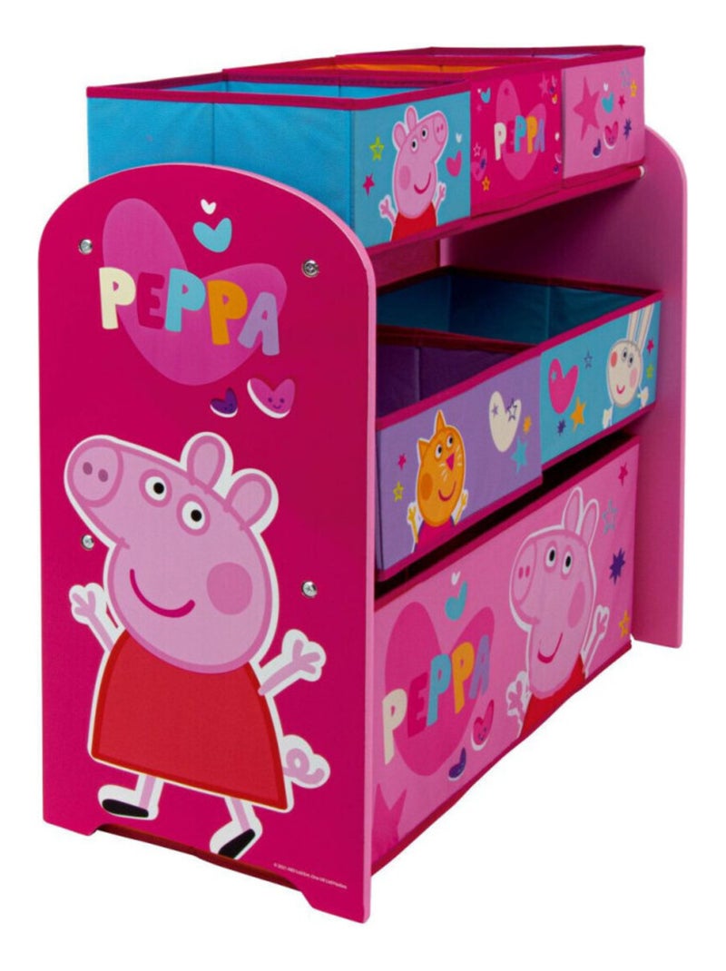 Meuble de Rangement à 6 paniers Peppa Pig Rose - Kiabi