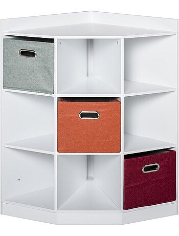 Meuble de rangement d'angle + 3 tiroirs non tissé