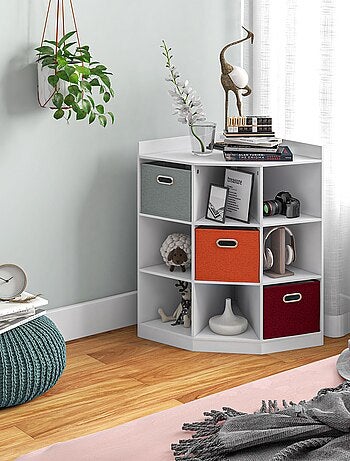 Meuble de rangement d'angle + 3 tiroirs non tissé