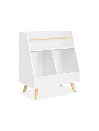 Meuble de rangement enfant 1 étagère 2 espaces de rangement Tobias