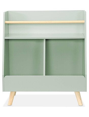 Meuble de rangement enfant 1 étagère 2 espaces de rangement Tobias