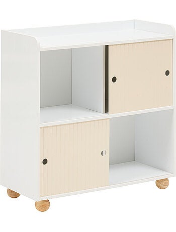 Meuble de rangement enfant 2 portes coulissantes BOULI