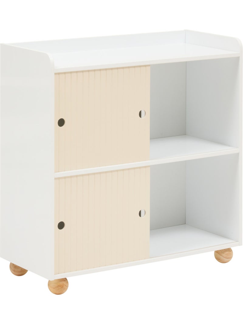 Meuble de rangement enfant 2 portes coulissantes BOULI Beige - Kiabi