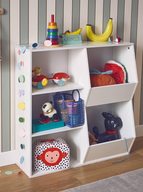 Meuble de rangement enfant 3 étagères 2 espaces de rangement Tobias - Kiabi