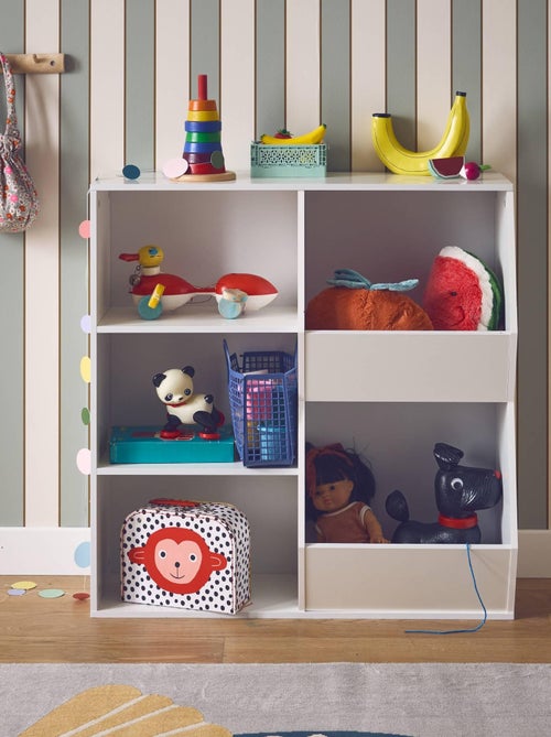 Meuble de rangement enfant 3 étagères 2 espaces de rangement Tobias - Kiabi