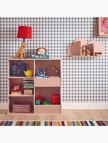 Meuble de rangement enfant 3 étagères 2 espaces de rangement Tobias