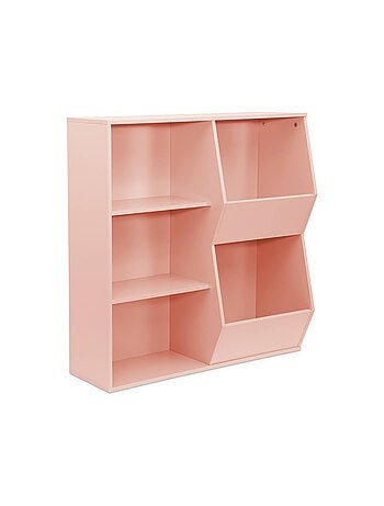Meuble de rangement enfant 3 étagères 2 espaces de rangement Tobias