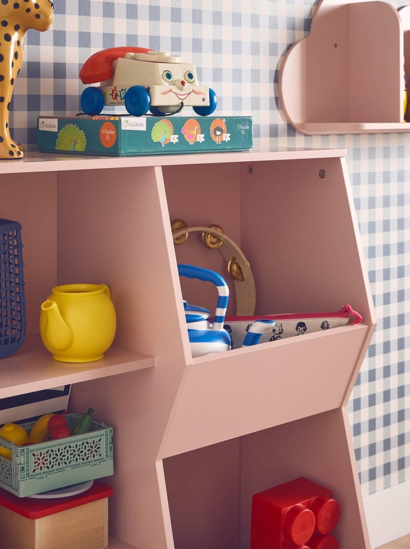 Meuble de rangement enfant 3 étagères 2 espaces de rangement Tobias Rose - Kiabi