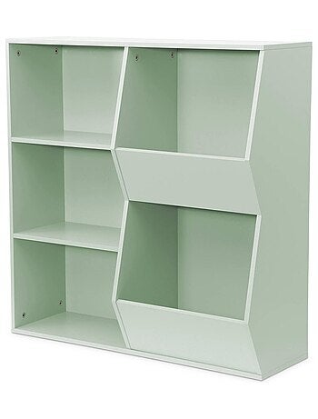 Meuble de rangement enfant 3 étagères 2 espaces de rangement Tobias