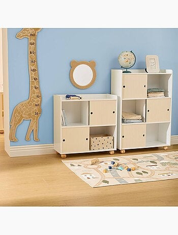 Meuble de rangement enfant 3 portes coulissantes BOULI