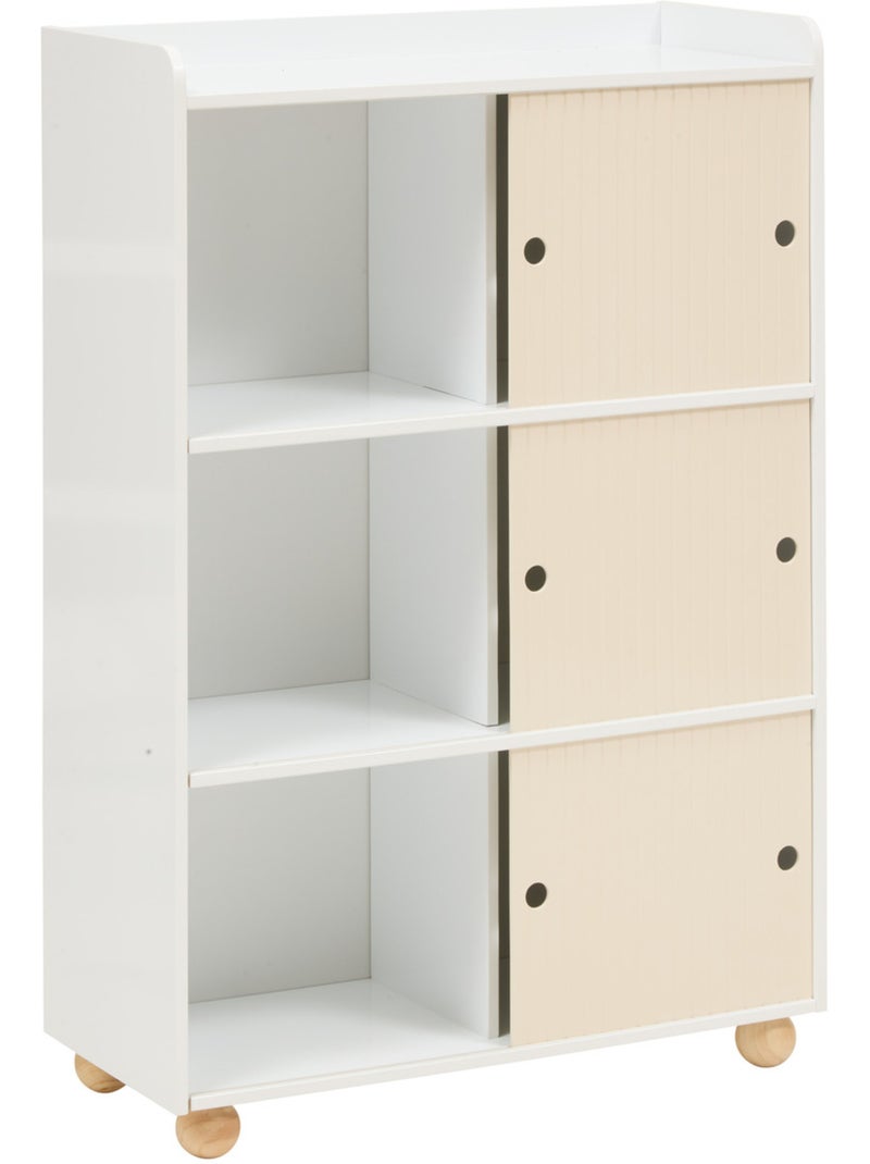 Meuble de rangement enfant 3 portes coulissantes BOULI Beige - Kiabi