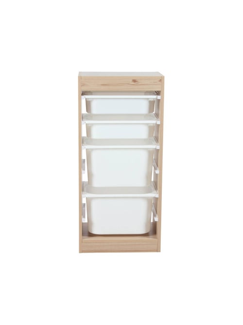 Meuble de rangement enfant 4 bacs de rangement (lot de 2) Sora x2 - Kiabi