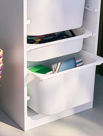 Meuble de rangement enfant 4 bacs de rangement Sora