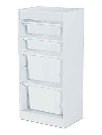 Meuble de rangement enfant 4 bacs de rangement Sora