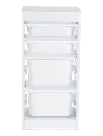 Meuble de rangement enfant 4 bacs de rangement Sora